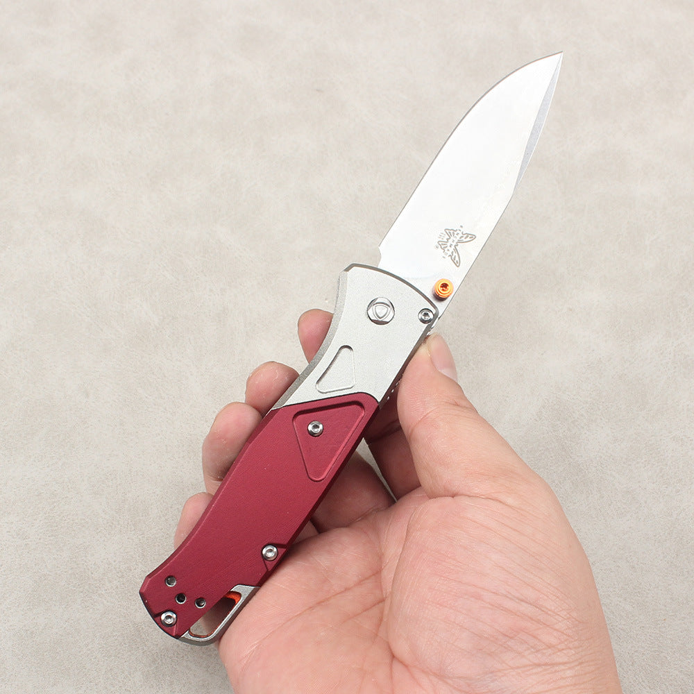 Benchmade 535-9 Folding Knife – Camping Knife with Aluminum Handle, High-Hardness Survival Knife, Outdoor Folding Knife