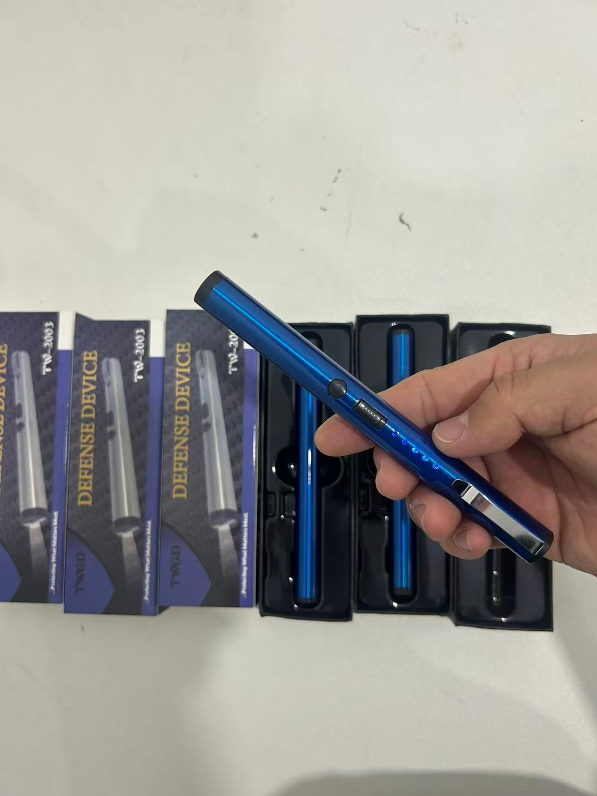 Buy 5 get 2 free!Rechargeable Stun Gun Flashlight, Portable Self Defense Weapon for Daily Carry