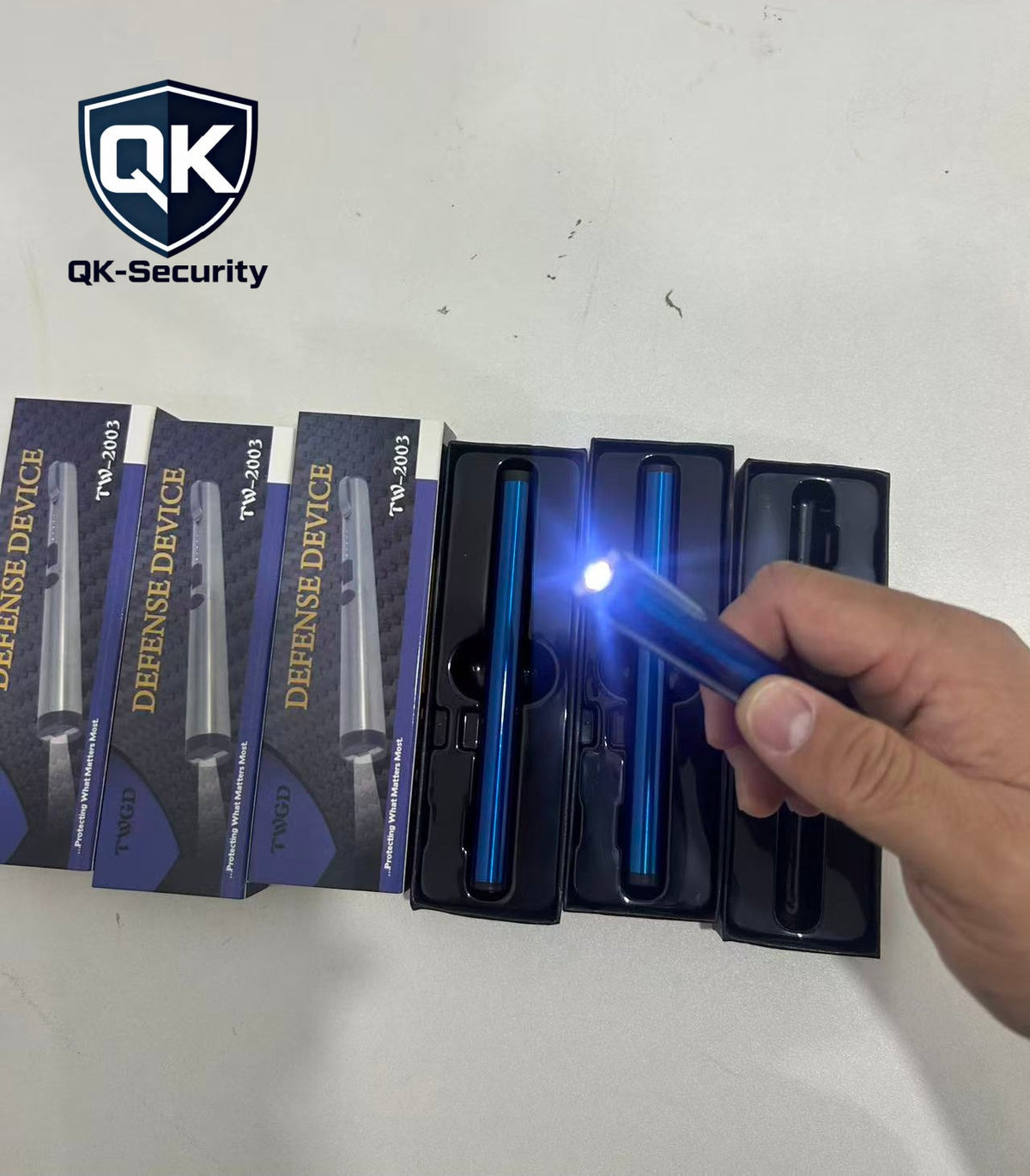 Buy 5 get 2 free!Rechargeable Stun Gun Flashlight, Portable Self Defense Weapon for Daily Carry