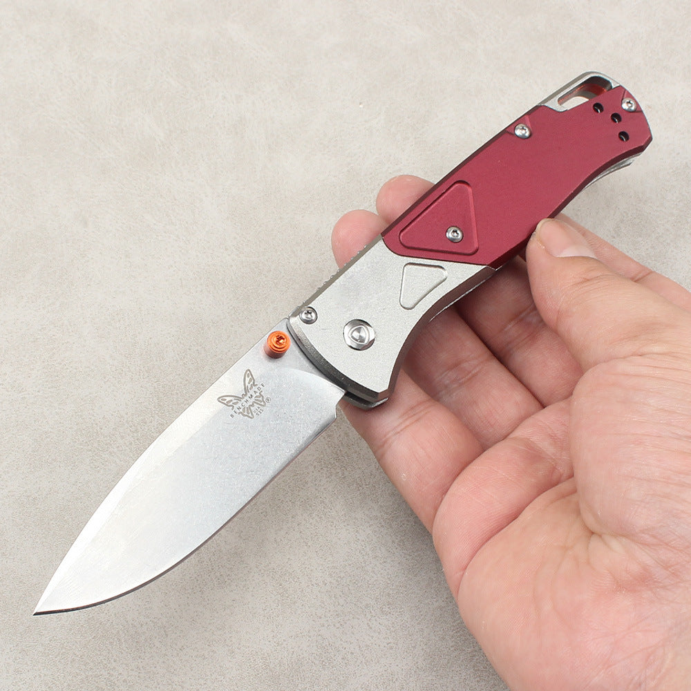 Benchmade 535-9 Folding Knife – Camping Knife with Aluminum Handle, High-Hardness Survival Knife, Outdoor Folding Knife