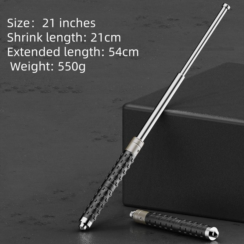 Expandable baton, car-mounted protective baton, legal self-defense product, telescopic baton, self-defense three-section retractable portable expandable baton