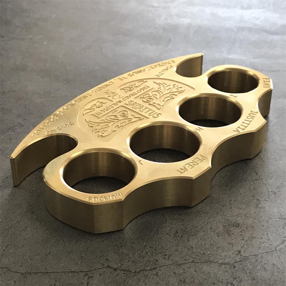 Warrior Solid Brass Knuckle Duster Self-defense Window Breaking EDC Tool