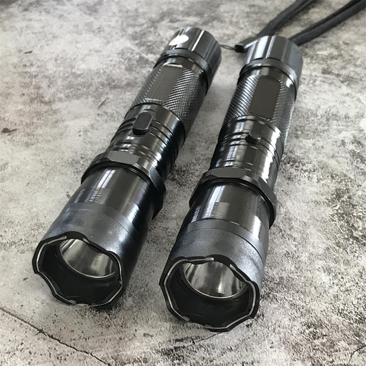 1101 Stun Gun Flashlight Self-defense Electric Stick