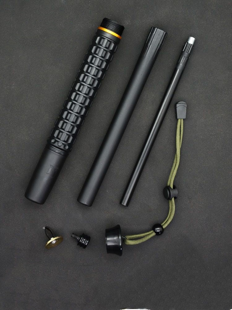Expandable baton, hard plastic fiber polyester baton, lightweight short baton, car-mounted self-defense rubber baton