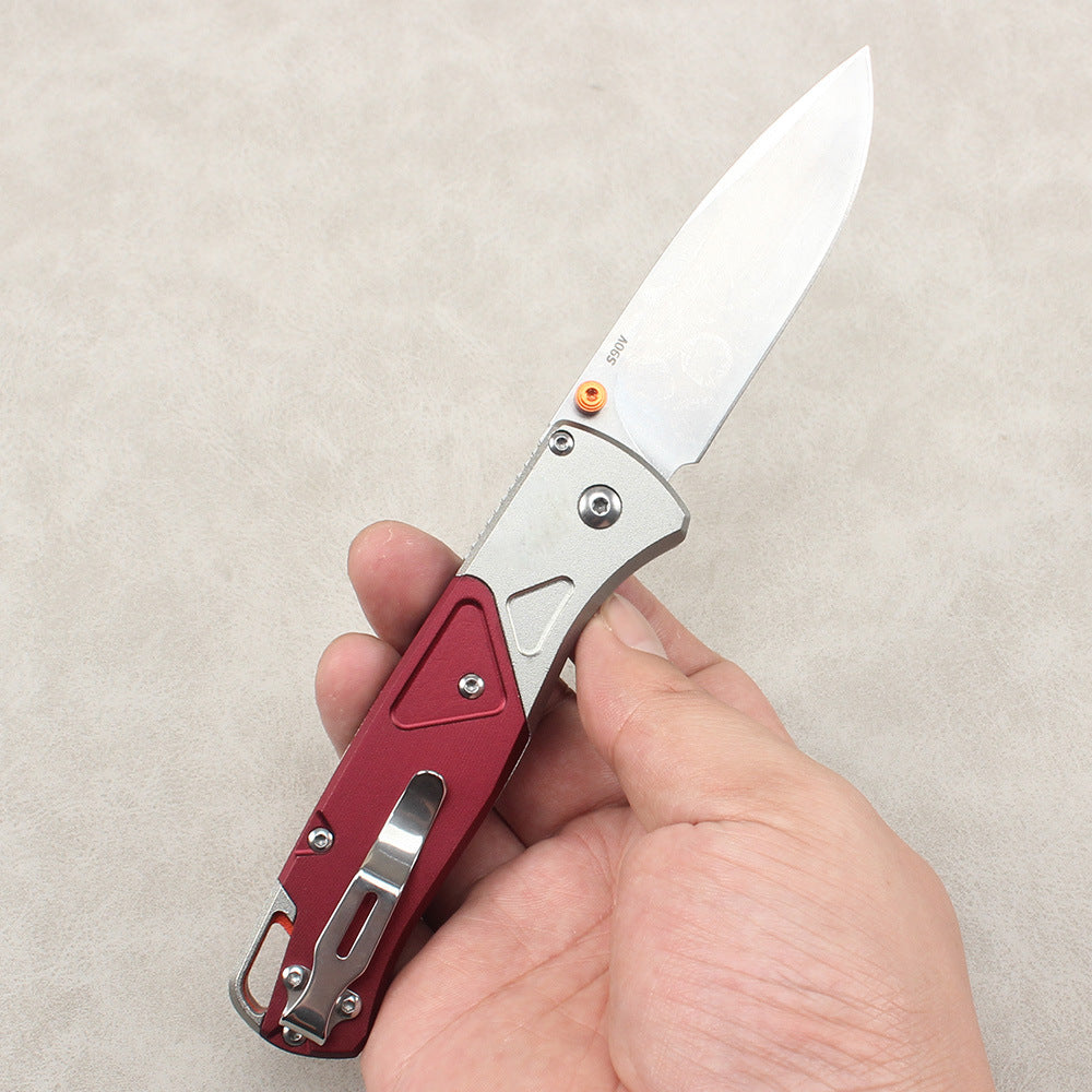 Benchmade 535-9 Folding Knife – Camping Knife with Aluminum Handle, High-Hardness Survival Knife, Outdoor Folding Knife