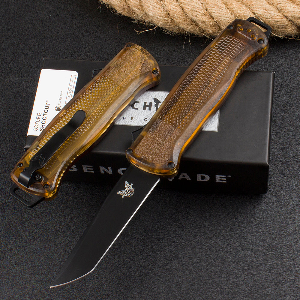 Benchmade 5370FE OTF Automatic Knife – Transparent PEI Version