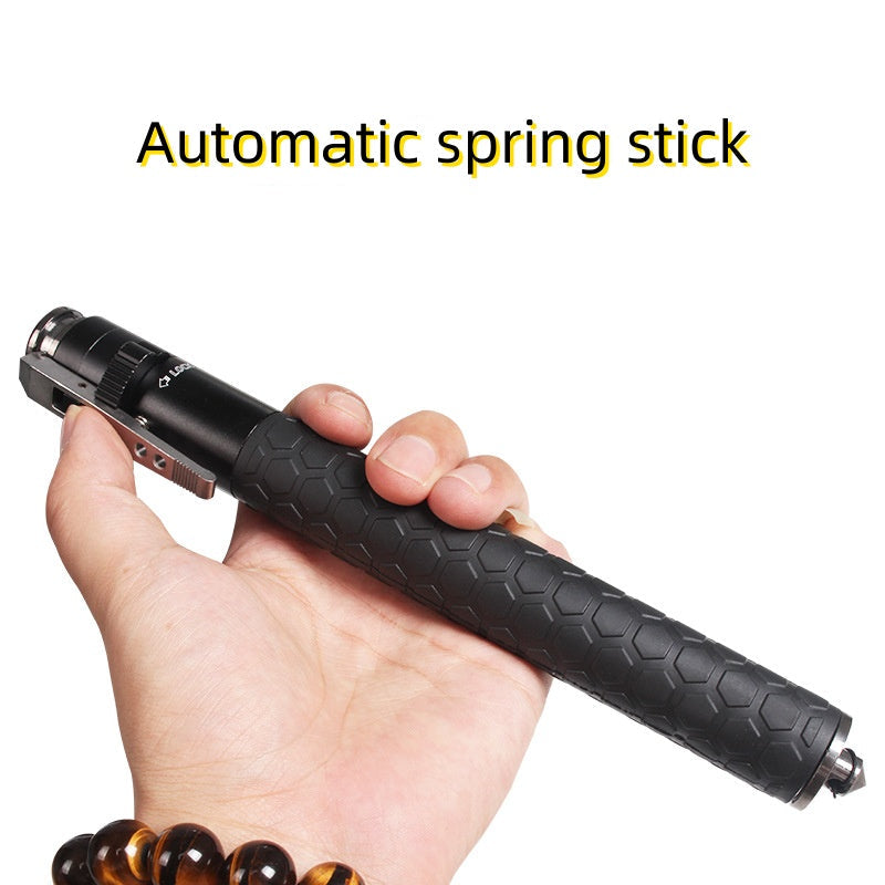 21-inch reinforced spring baton, automatic baton, automatic retractable baton, three-section baton, expandable baton, self-defense baton, made of fully steel quenched material