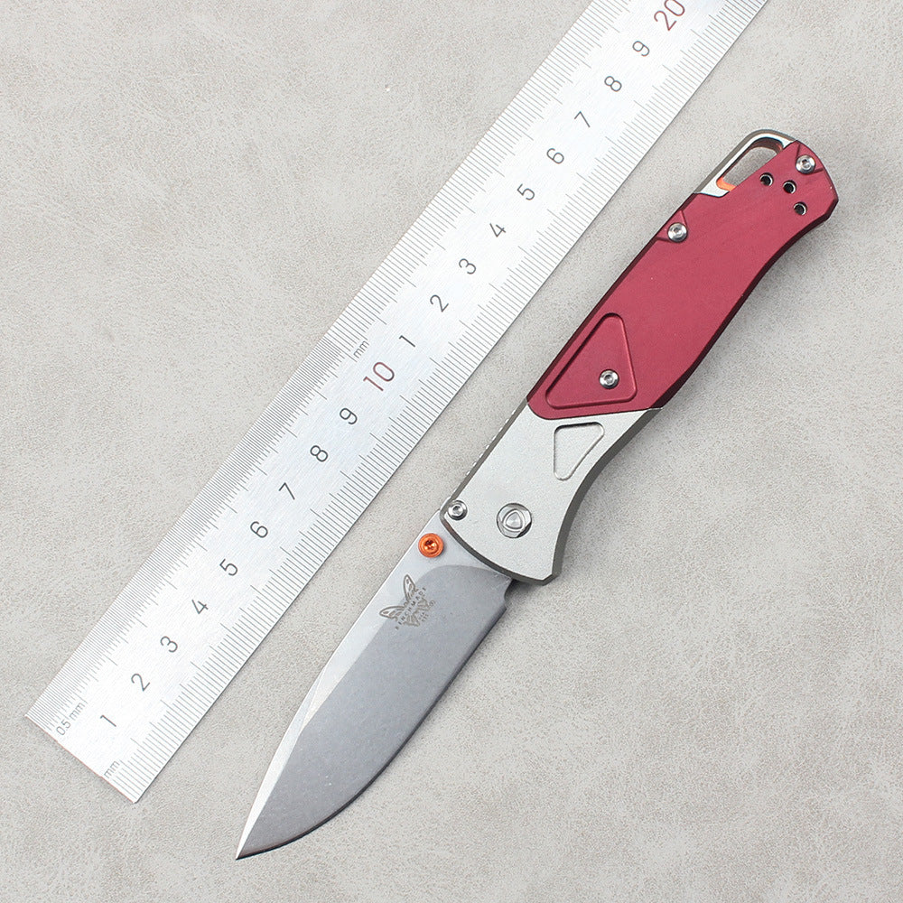Benchmade 535-9 Folding Knife – Camping Knife with Aluminum Handle, High-Hardness Survival Knife, Outdoor Folding Knife
