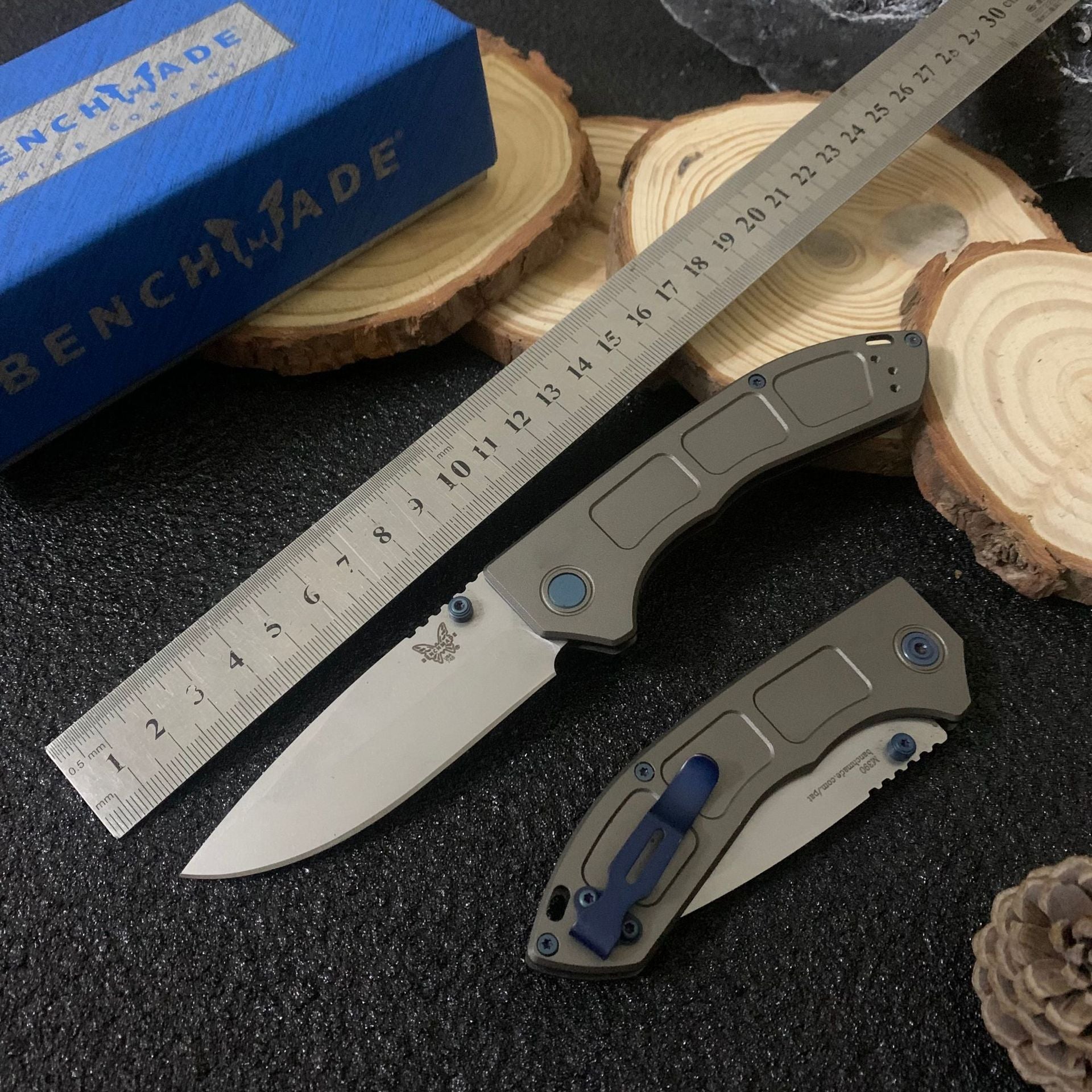 Benchmade 748 Aluminum Alloy Folding Knife – Portable EDC Knife for Wilderness Survival, Outdoor Camping, and Fishing