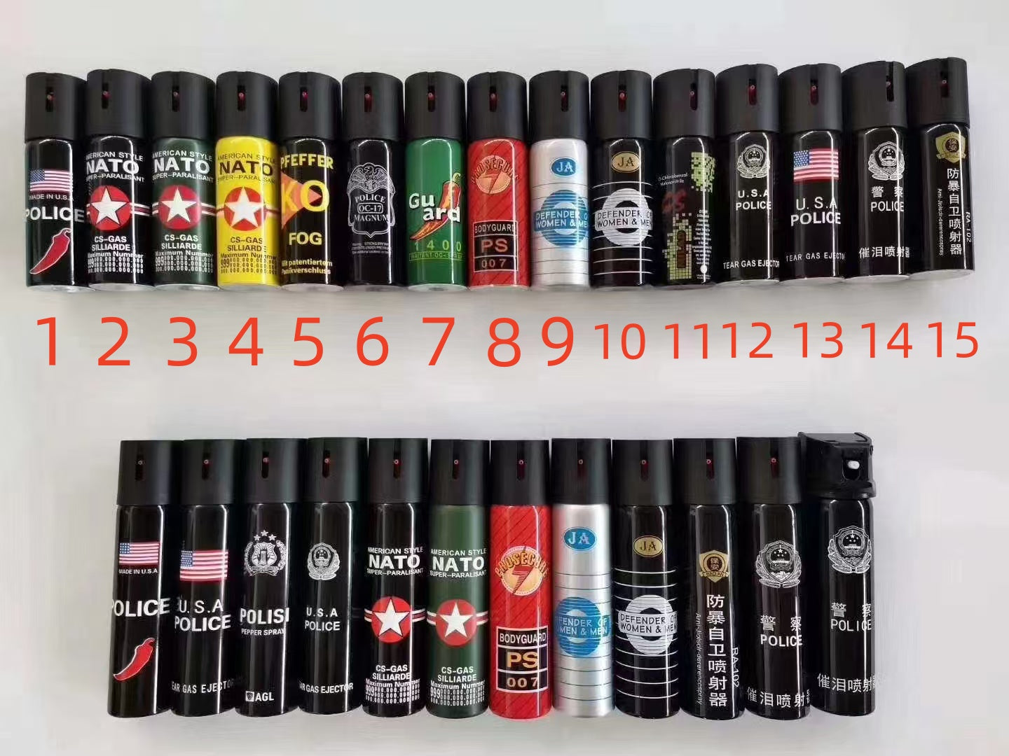 Buy 5 get 2 free！Self Defense Pepper Spray, Multiple Specifications & Various Styles, Portable & Easy to Carry Personal Safety Weapon