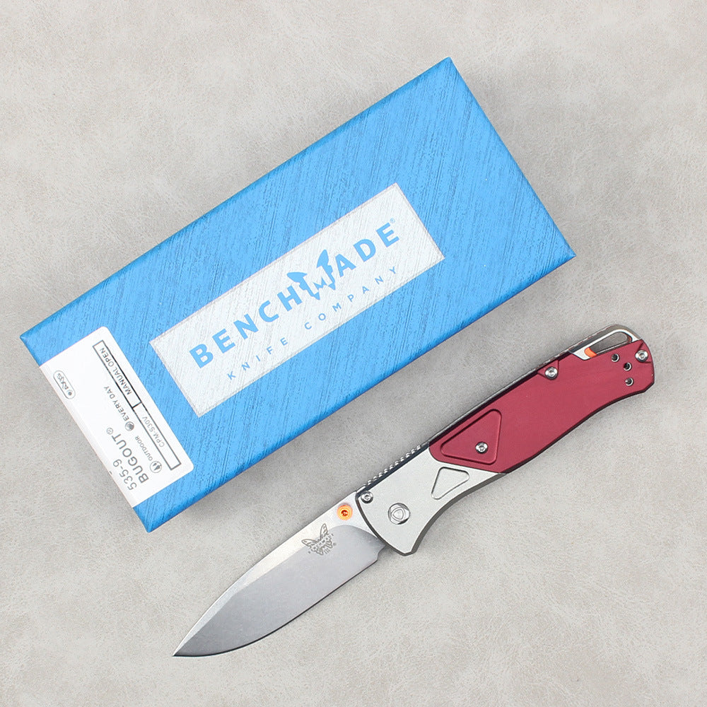 Benchmade 535-9 Folding Knife – Camping Knife with Aluminum Handle, High-Hardness Survival Knife, Outdoor Folding Knife