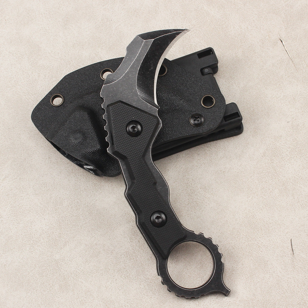 High-quality outdoor and survival knife: portable, high-hardness, sharp, compact—suitable for wilderness use or as an everyday carry fruit knife.