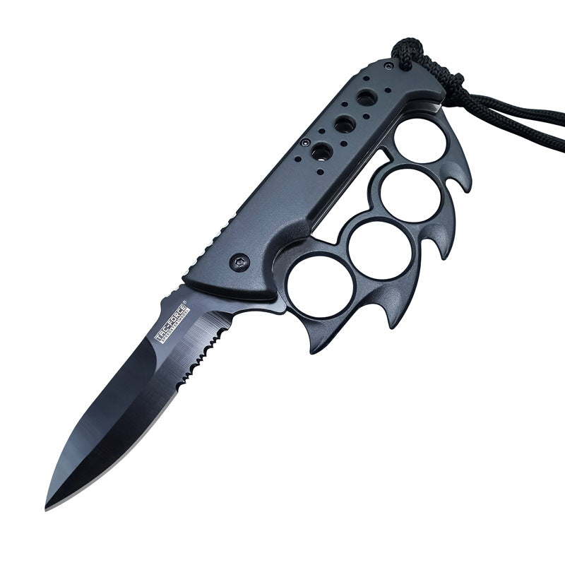 Cool Hot Wheels Tiger Finger Folding Outdoor Survival Knife Four-Finger Knuckle Ring Finger Guard High Hardness Sharp Stainless Steel Tool